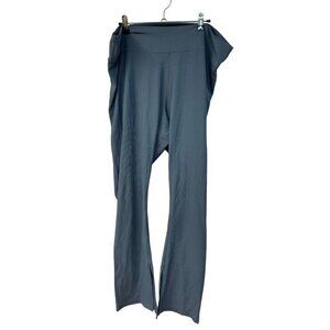 Old Navy Powersoft Wide Leg Pants Leggings Stretchy Waist Ribbed Teal Size XXL